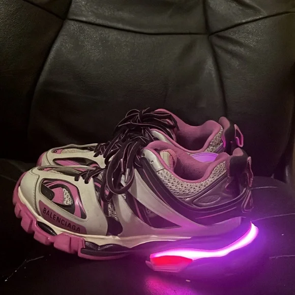 Balenciaga | Shoes | Pink Led Balenciaga Tracks Size 38 | Poshmark